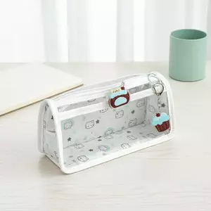 Mèo Dễ Thương Dung Tích Cao Trong Suốt Hộp Đựng Túi Bảo Quản Sinh Viên Văn Phòng Phẩm Đồ Dùng Túi Đựng Mỹ Phẩm Quà Tặng Mới
