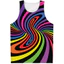 Rainbow Vortex 3D Tank Top Dành Cho Nam, In Kỹ Thuật Số Không Tay, Bông Tai Kẹp Y2K Dạo Phố Tập Gym Tee