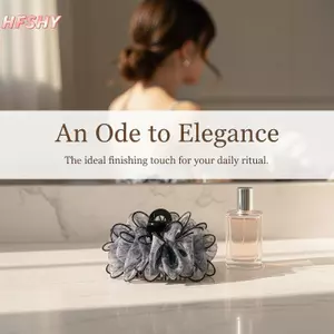 HFSHY Phong Cách Hàn Quốc Xếp Ly Lưới In Hình Cá Mập Kẹp Thanh Lịch Chắc Chắn Kẹp Tóc Cho Nữ Tóc Mỏng Hàng Ngày VN