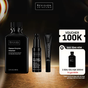 Bộ Sản Phẩm REVISION SKINCARE Night Face Cream 14g , Sữa Rửa Mặt 100ml Và Serum Dưỡng Môi 9.4G