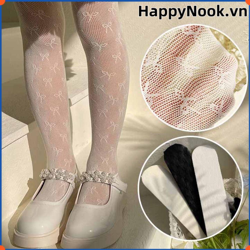 Vớ ren HAPPYNOOK, Quần lót trẻ em mùa hè lưới, Quần legging mỏng công chúa màu trắng mềm mại cho bé