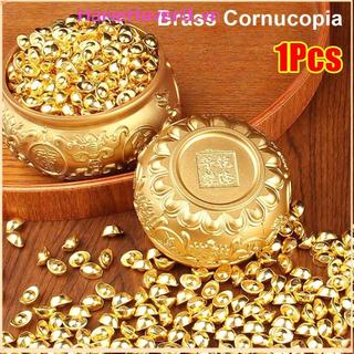 HOMEHAVEN 1 Cái Bát Kho Báu, Thu Hút Sự Giàu Có May Mắn Đồng Thau Cornucopia, Bền May Mắn 4 / 6 / 8cm Điện Ma Thuật Máy Tính Để Bàn Trang Trí Nhỏ Trang Trí Nhà