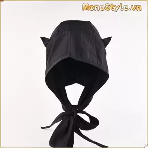 MONOSTYLE Mũ Quỷ Nhỏ, Mũ Chui Đầu Phối Ren Màu Trơn, Khăn Choàng Thời Trang Phong Cách Chui Đầu Hình Dạng Nhanh Khô Mũ Dành Cho Nữ