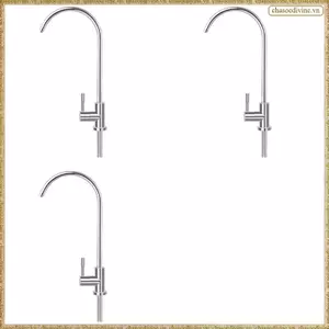 3 Vòi Bồn Rửa Nhà Bếp 1 / 4inch Tap Chrome Thẩm thấu Ngược Bộ Lọc Nước Uống Vòi Xoay Kết Nối Nhanh