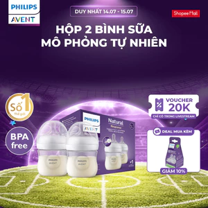 Hộp 2 Bình Sữa Mô Phỏng Tự Nhiên Mới Philips Avent Natural Response 125ml/ 260ml/ 330ml