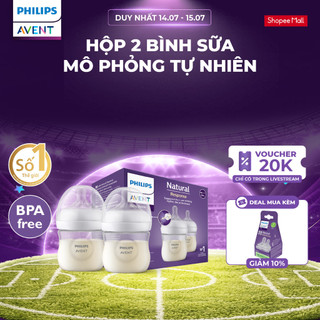 Hộp 2 Bình Sữa Mô Phỏng Tự Nhiên Mới Philips Avent Natural Response 125ml/ 260ml/ 330ml