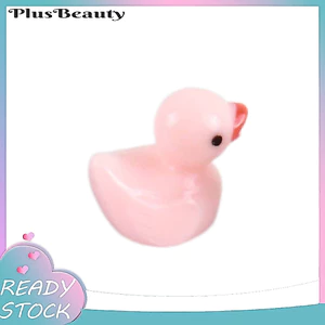 < Pluscloth > 50 Bức tượng vịt nhựa đầy màu sắc Mini Đồ trang trí nhỏ Đồ trang trí máy tính để bàn nhỏ Lễ hội sinh nhật dễ thương Quà tặng Giáng sinh cho trẻ em và người sưu tập Đồ trang trí vịt nhựa