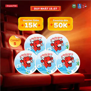 Combo 5 Phô Mai Con Bò Cười 8 miếng Light120g (ít béo)