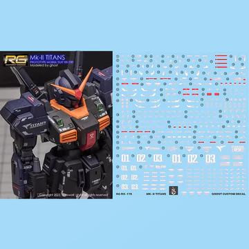 Mô Hình Decal Cho RG RX-178 MK-II TITANS Bộ Dụng Cụ Mô Hình Ma Tùy Chỉnh Huỳnh Quang HD Nước Dán Cho Lắp Ráp Mô Hình Sở Thích DIY Dụng Cụ