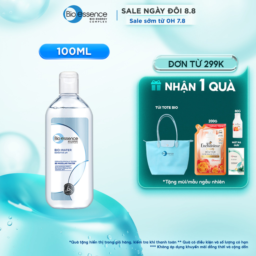 Nước tẩy trang phù hợp da nhạy cảm pm2.5, Bio-Essence Bio-Water 100ml