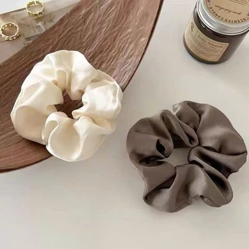 Scrunchies lụa cột tóc màu pastel trơn cao cấp Aminta- Dây buộc tóc scrunchie set dễ thương sang trọng