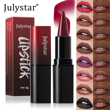 Bán chạy#Julystar Matte Matte Lipstick Easy-to-Color Natural Pearlescent Lipstick Pen 8 màu Tùy chọn ngày