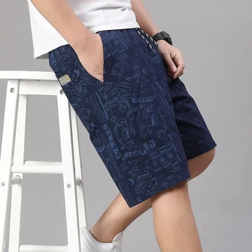 KkkMens 100% Cotton Quần Short Co Giãn Eo Quần Short In Hình Đi Biển Quần Short Thoải Mái Phù Hợp Với Chạy Bộ Quần Short Cotton Mồ Hôi Quần Short