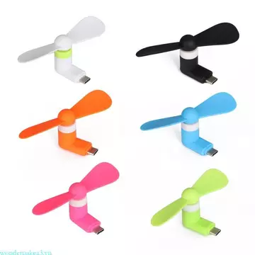 Wonderpakea3 Quạt Mini Điện Thoại Di Động Đa Năng Cho Thiết Bị Điện Thoại Di Động Quạt Mini Di Động Quạt Mini Loại C Cổng Điện Thoại Di Động Quạt