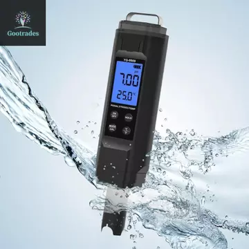 Bút thử nước gia dụng GOOTARDES, Màn hình kỹ thuật số LCD Máy đo chất lượng nước đa chức năng, Máy đo PH kỹ thuật số chống nước có độ chính xác cao 5 trong 1 Phòng thí nghiệm thực vật nước