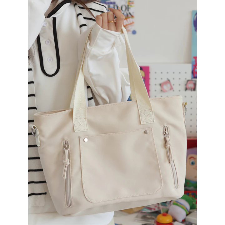 Women's Minimalist Canvas Tote Bag – Large, for Work – 2