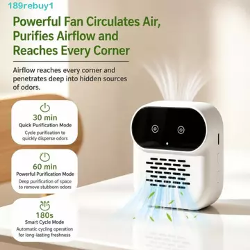 Máy lọc tủ lạnh REBUY1, Màn hình LED 3 chế độ Loại bỏ mùi tủ lạnh, Máy làm mát không khí Máy khử trùng gắn trên ô tô đa chức năng lâu trôi Tủ đông