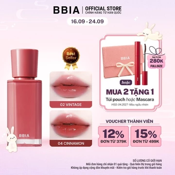 Son tint bóng căng mọng, trong trẻo BBIA Glow Tint 4g