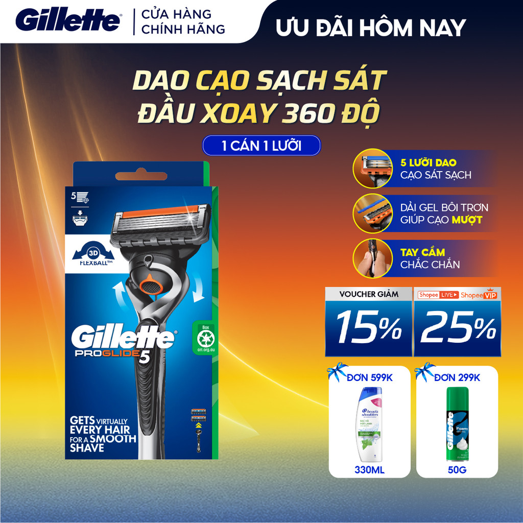 Dao Cạo Nam/ Lưỡi Dao Cạo GILLETTE Proglide 5 Lưỡi