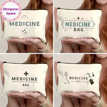 Túi đựng thuốc 2 lớp OEmperor Bộ sơ cứu di động Bộ dụng cụ y tế Mini dành cho chuyến đi công tác Bapa Trường tập thể dục Sử dụng PH