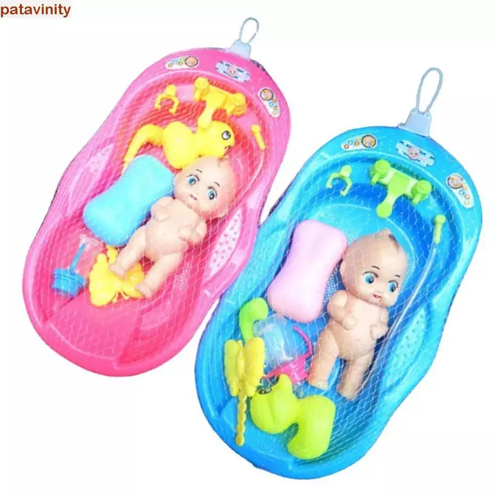 Đồ chơi tắm búp bê trẻ em PATAVINITY, với bồn tắm Bộ tắm búp bê thực tế, Xà phòng đồ chơi tắm Chai vịt giáo dục Đồ chơi tắm sơ sinh cho trẻ sơ sinh Đồ chơi trẻ em Ngày trẻ em