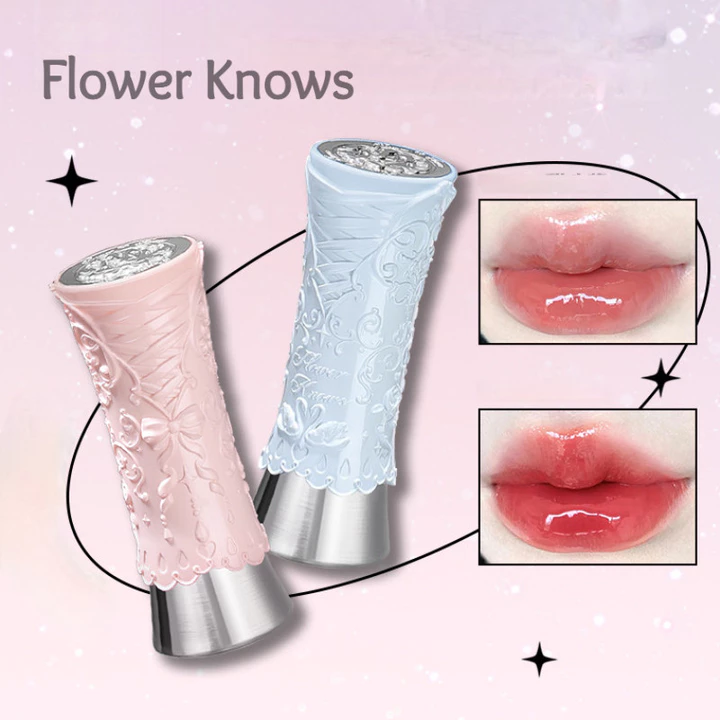 Flower Knows Hoa Biết Thiên Nga Ba Lê Son Môi Màu Trơn Son Bóng Có Gương Sáng Bóng Dưỡng Ẩm Chống Ẩm Môi Mỹ Phẩm