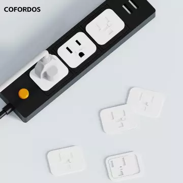 COFORDOS 10 Cái Ổ cắm bảo vệ phích cắm, Bảo vệ phích cắm an toàn chống điện, phích cắm US / EU / UK Ổ cắm khóa trẻ em cho bé Khóa an ninh bằng nhựa