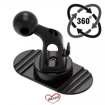Giá đỡ điện thoại ô tô ATSOD, Đế dán Đầu bi 17mm Giá đỡ điện thoại di động, Giá đỡ điện thoại di động ô tô xoay 360 độ Giá đỡ điện thoại di động trên ô tô