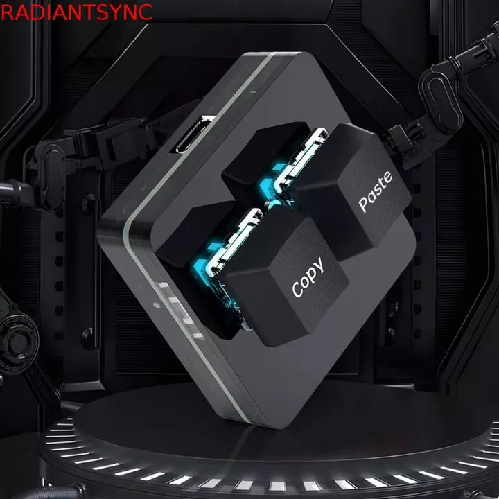 Bàn phím dán sao chép RADIANTSYNC, Bàn phím phím mini 2 tùy chỉnh Acrylic mini, Phụ kiện bàn phím Công tắc đỏ Giao diện phím cơ Type-c 2 phím Bàn phím mini Văn phòng