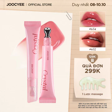 [Hàng mới về] Son bóng dưỡng ẩm JOOCYEE Crystal Gloss siêu bóng căng mọng khóa ẩm rạng rỡ