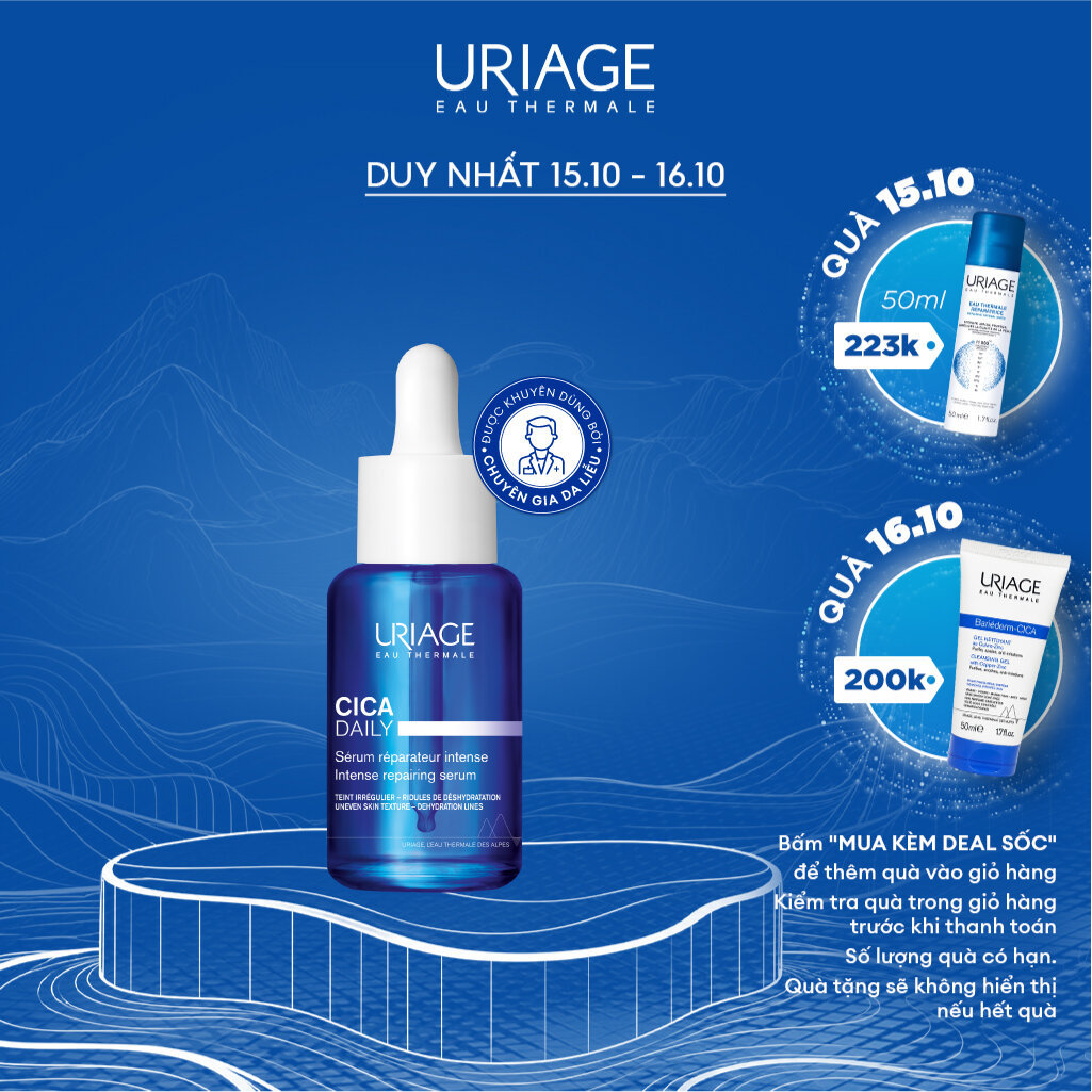 Serum làm dịu, làm lành và phục hồi da tổn thương hằng ngày URIAGE CICA DAILY SERUM 30ml