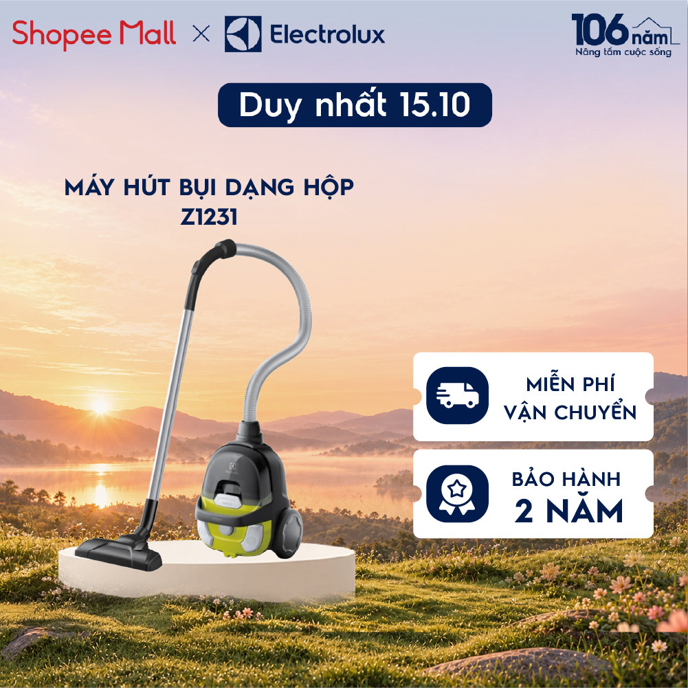 Máy hút bụi có dây Electrolux Z1231 - đầu hút 2 trong 1, bộ lọc HEPA, nhỏ gọn