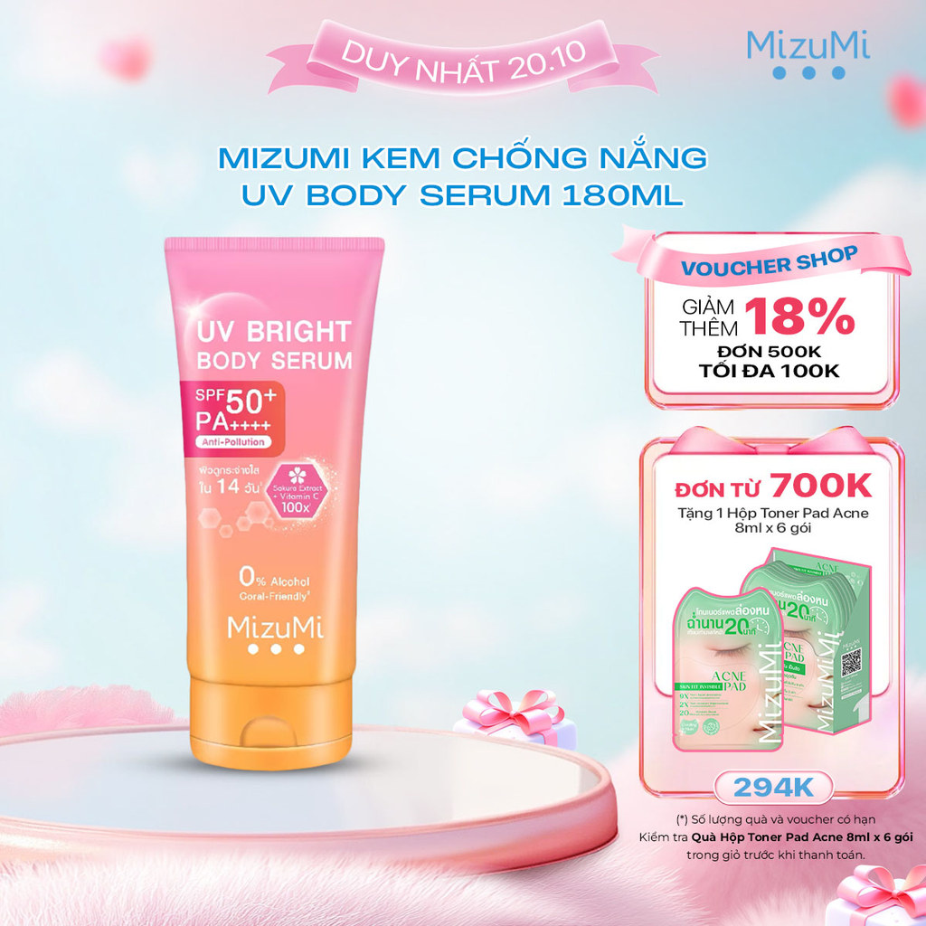 MizuMi Kem chống nắng UV Body Serum 180ml