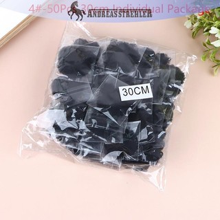 Onetimingfine 50 Lưới Tóc Đen Co Giãn Vô Hình Hairnet Bun 30/50/60CM Phụ Kiện Tóc VN