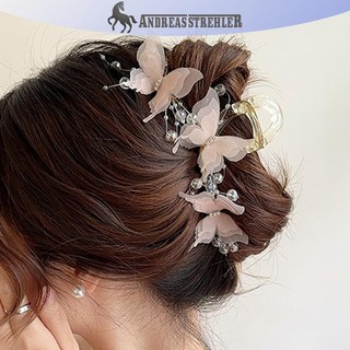 Onetimingfine Thời Trang Mới Mô Phỏng Kẹp Tóc Nữ Thanh Lịch Ngọc Trai Nơ Đuôi Ngựa Kẹp Phụ Kiện Tóc Cua Ngọt Vuốt Mũ Đội Đầu VN