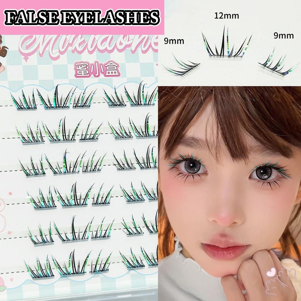 Cụm lông mi Gradient 9-12mm Lông mi tự dính siêu nhẹ để mua sắm Hẹn hò sử dụng hàng ngày