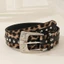 Treeling Nervous Outsider Plan Modifiable Belt With Metal Post And Sparkling Beads Dây thắt lưng da PU