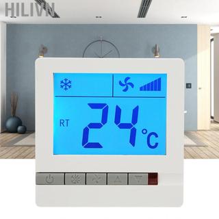 Hilivn Bộ điều chỉnh nhiệt độ kỹ thuật số LCD Máy nén trễ Bộ cuộn dây quạt Bộ điều khiển nhiệt độ cho điều hòa không khí trung tâm