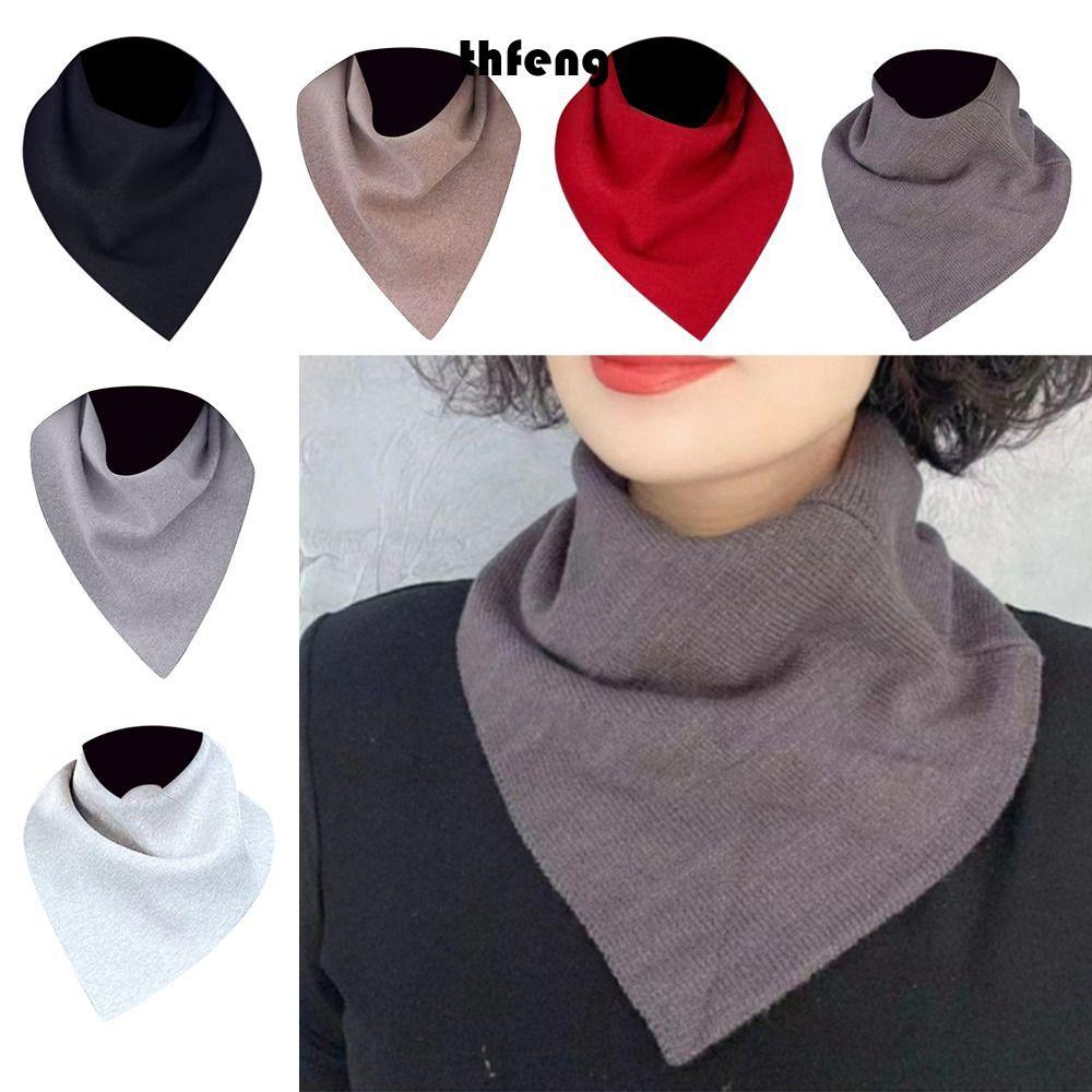 Khăn giữ nhiệt cổ ấm nam nữ, yếm chống gió bằng khăn tam giác,snap fastener, phù hợp thu đông