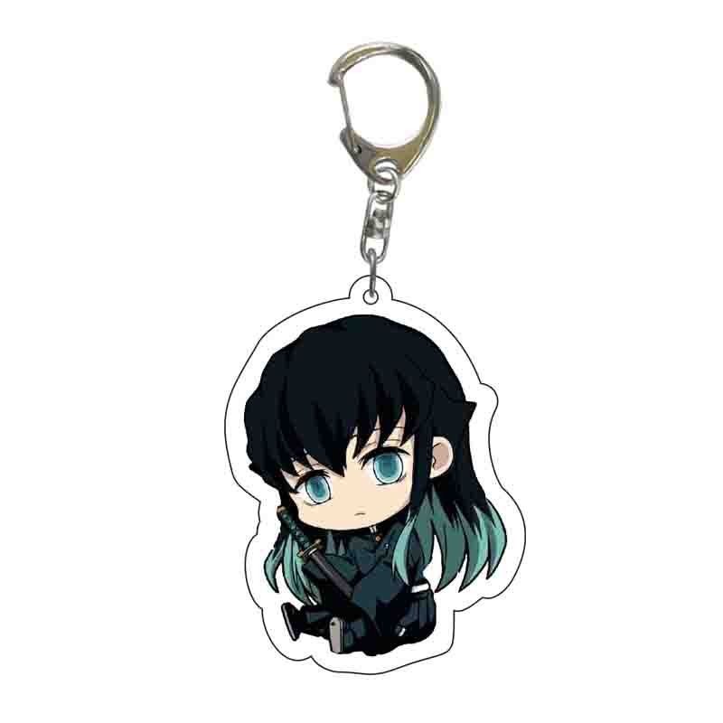 MINISO Kpop Demon Keychain Party Gifts Tanjirou Kamado Nezuko Tomioka Backpack Keychain Pendants Party Favors Christmas