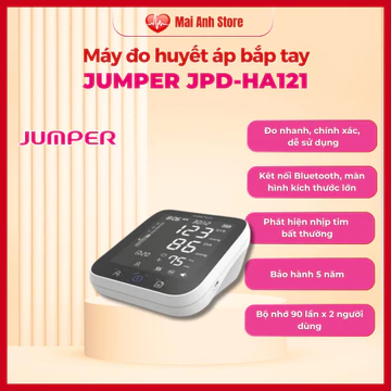 Máy đo huyết áp bắp tay kết nối Bluetooth JUMPER JPD-HA121 | Đạt chứng nhận FDA Hoa Kỳ - BH 24 Tháng