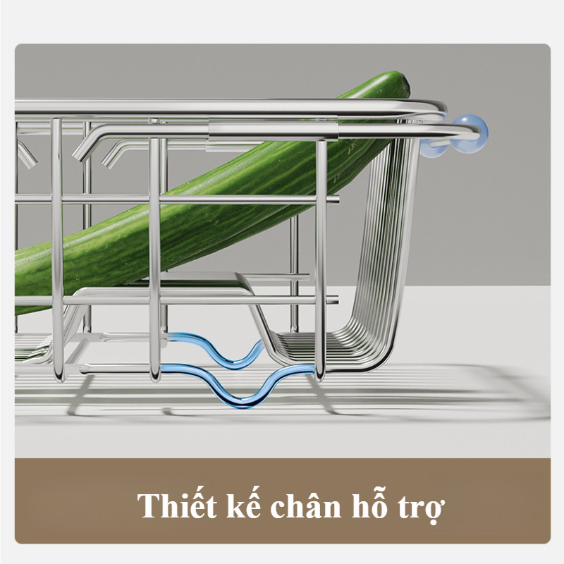 Rổ úp bát inox gác bồn rửa,Cho Chén Bát Đĩa, Úp Chén & Ráo Nước  kệ úp bát thu gọn