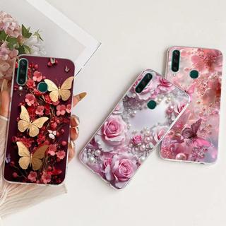 Dành Cho Huawei Y6P 2020 Ốp Điện Thoại Hoa Butterflu Nhiều Màu Sắc Thiết Kế Thời Trang Nữ Vỏ Silicon Mềm Trong Suốt Ốp Lưng Huawei Y7P