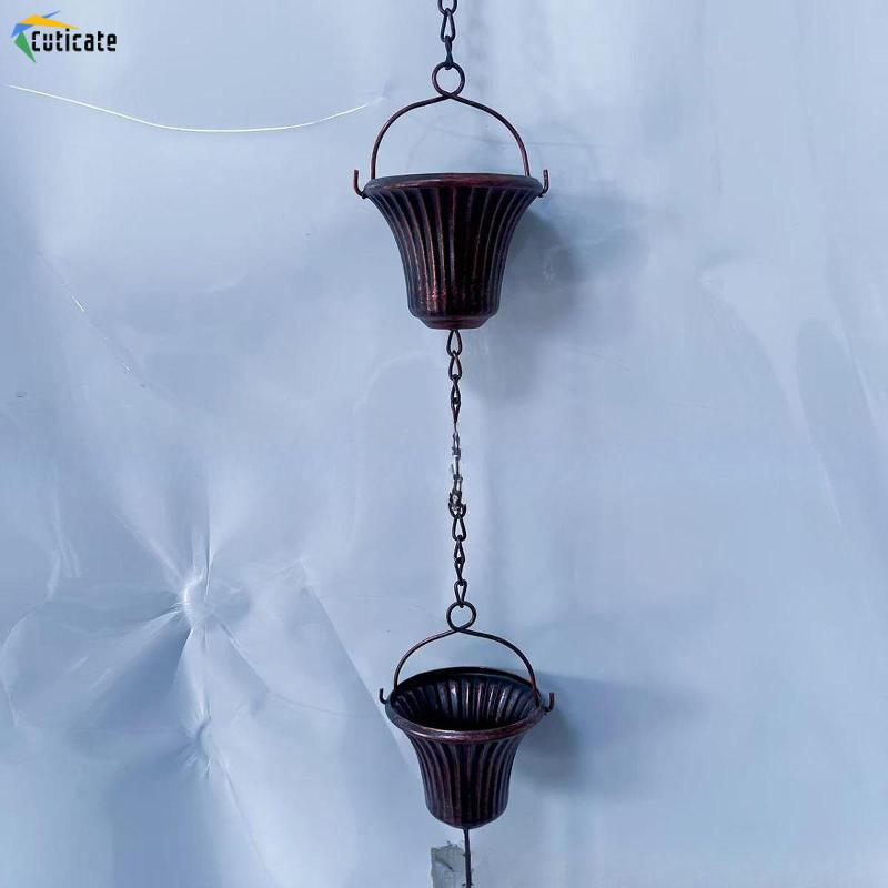 Dây Xích Mưa Cho Máng xối Mưa Bắt Kim Loại Chắc Chắn Treo Thay Thế Trang Trí Cho Downpout Cho Mái hiên Ngoài Trời Sân Sau