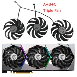Quạt thẻ iiGraphics, Vòng bi 2Ball, PLD10010B12HH, Dành cho MSI GeForce RTX 3090 Ti GAMING X TRIO, Bộ làm mát GPU VGA, Thay thế thẻ Video * *