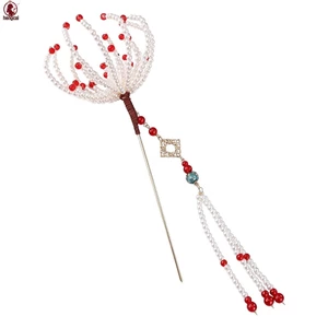 Hợp Kim Giả Ngọc Trai Tua Rua Tóc Dính Trung Quốc Hanfu Phụ Kiện Tóc Truyền Thống Updo Trang Trí Cho Lễ Hội Chụp Ảnh Sân Khấu Hiệu Suất