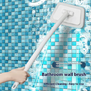Bàn chải làm sạch gạch tường phòng tắm tay cầm dài đa chức năng để loại bỏ vết bẩn hiệu quả