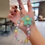 Dây đeo điện thoại đính cườm hoa dễ thương màu Pastel và quyến rũ thủ công dành cho nữ, phong cách Hàn Quốc