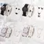 Kudosation 5 Cái / bộ Đồng Hồ Nữ Thời Trang Mặt Tròn Đồng Hồ Cổ Điển Nữ Áo Clo & Bộ Trang Sức Đơn Giản Cho Nữ Quà Tặng Đẹp