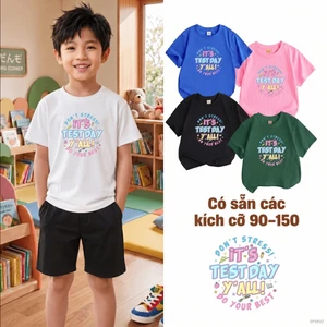 Áo thun bé trai form rộng Cá tính Mặc hằng ngày bé từ 2-12 tuổi Chữ thuần họa tiết